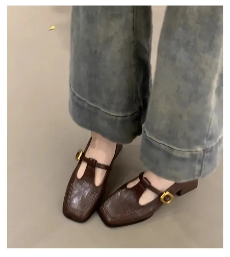 Kadın Kare Burunlu, T-Şeritli, - Women'S Shoes incelemesi ve fiyatı